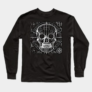 skull techno design Long Sleeve T-Shirt